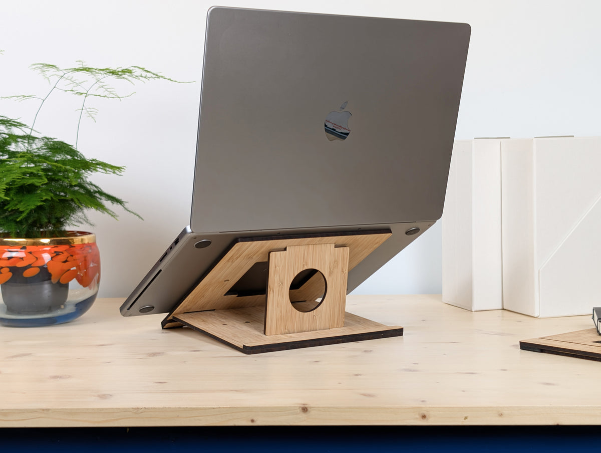 FLIO AIR folded flat on laptop computers