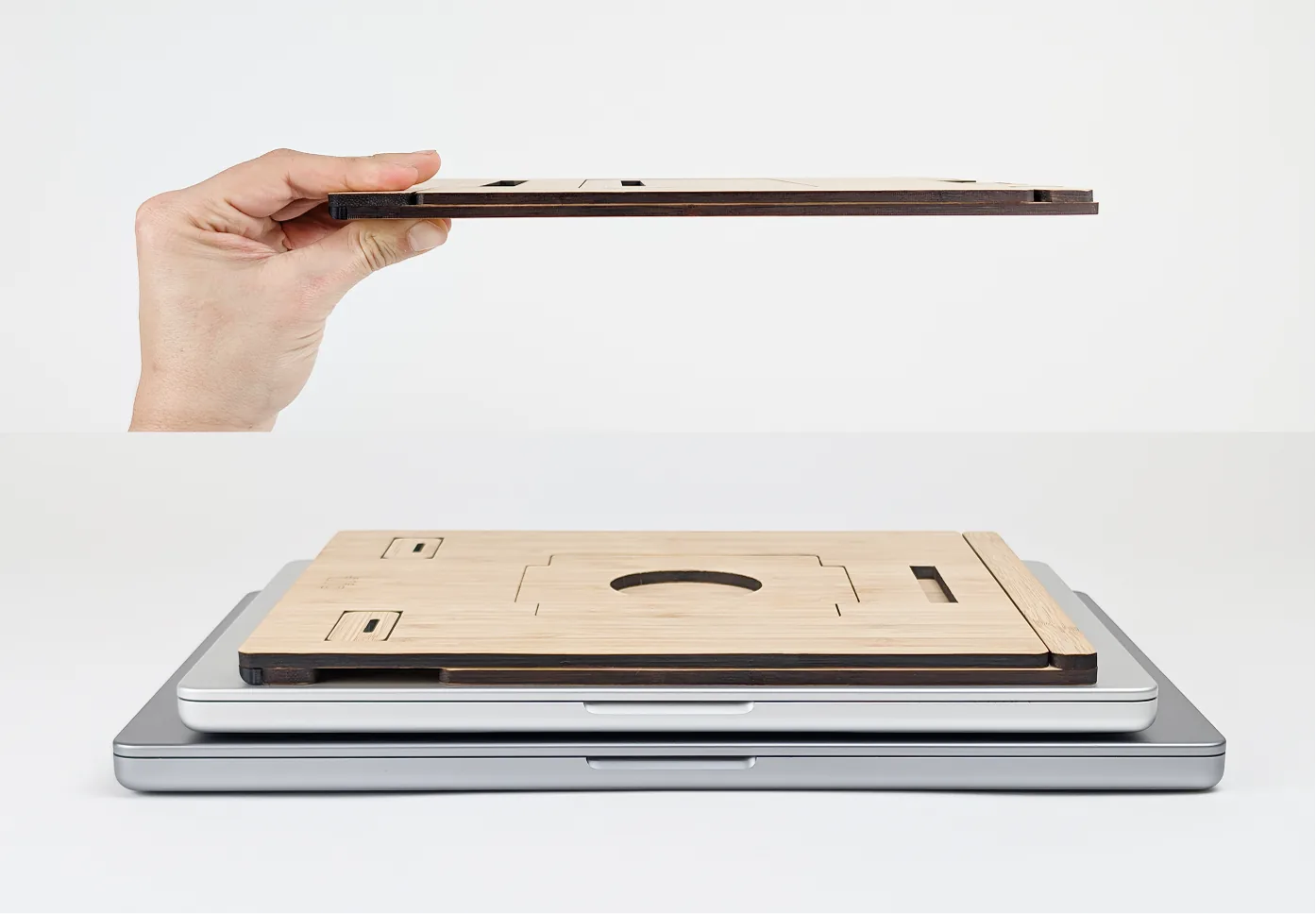 FLIO AIR folded flat on laptop computers